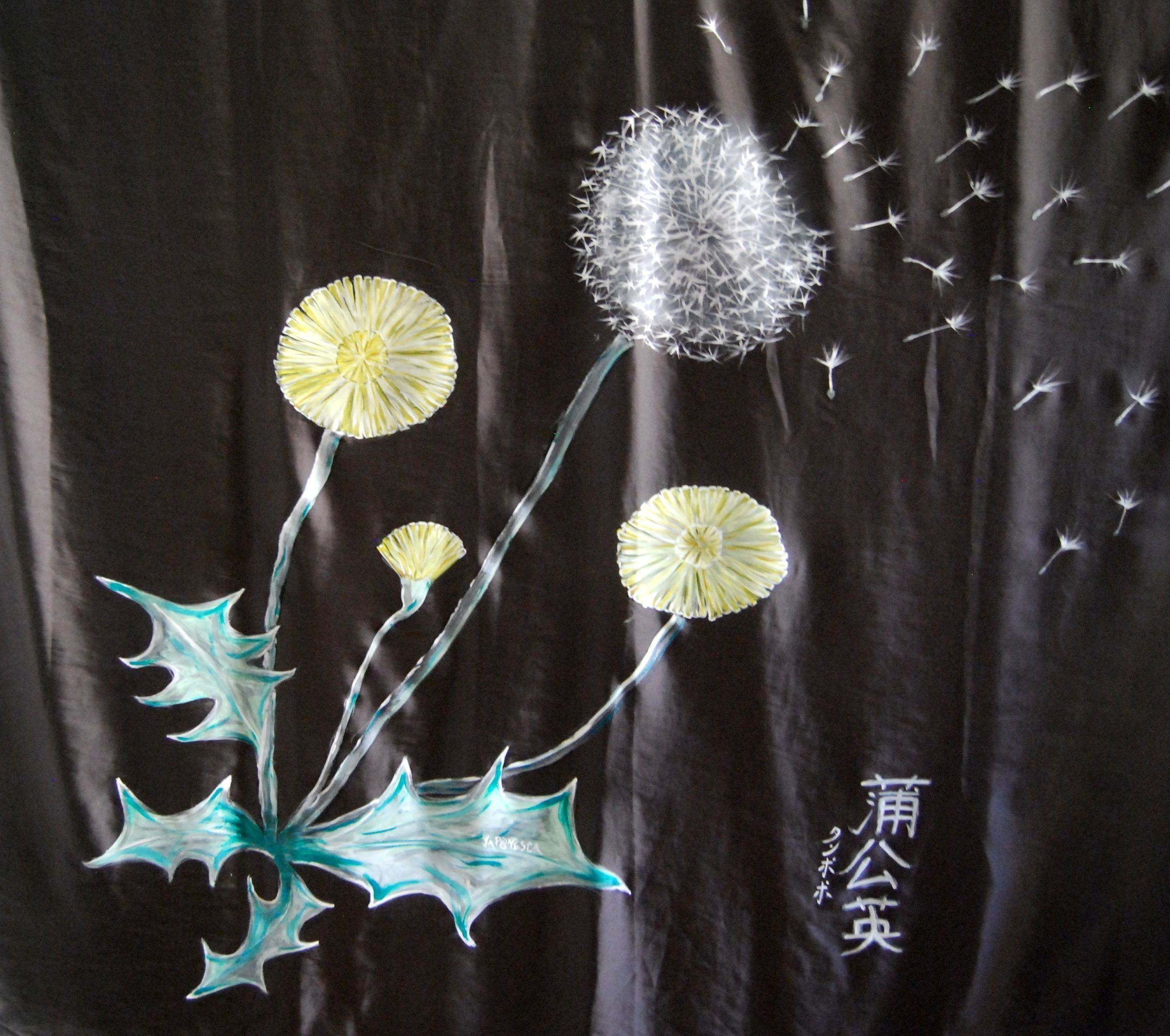 Pañuelo furoshiki pintdo a mano