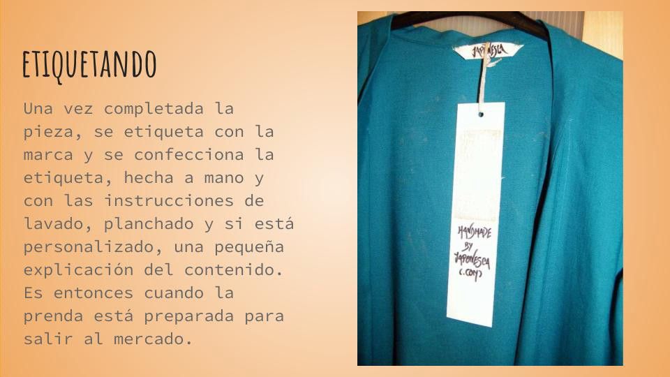 Etiquetado kimonos handmade Japonesca
