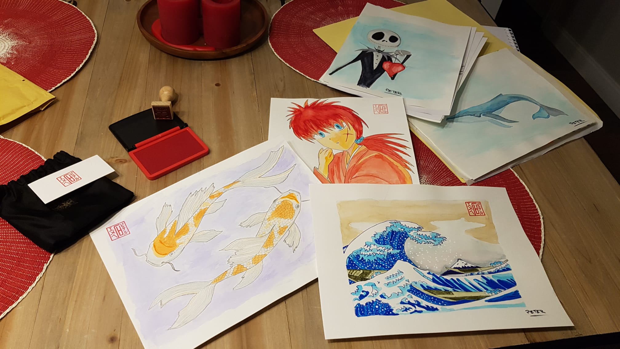sellos japoneses personalizados para ilustradores