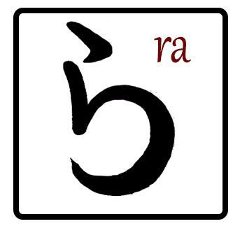 kana RA hiragana