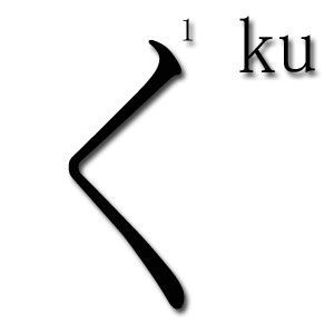orden trazos hiragana ku
