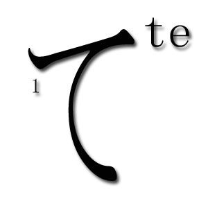 Grafismo hiragana TE