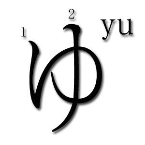 orden de trazos hiragana yu